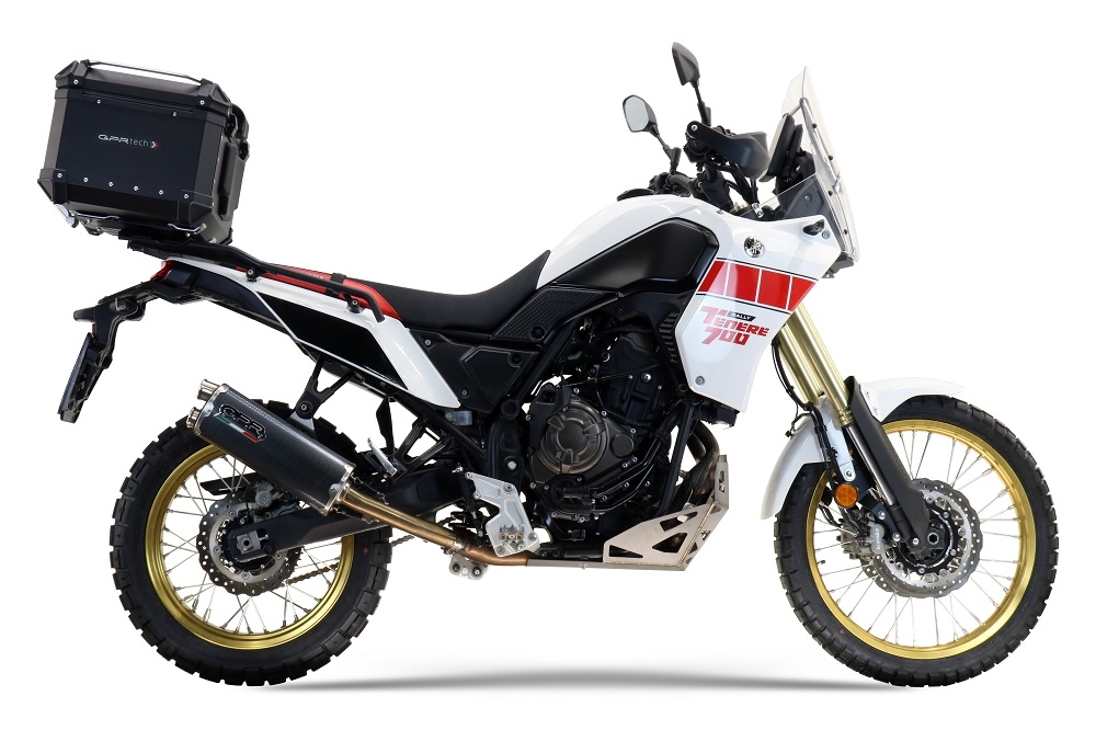Egzoz ile uyumlu Yamaha Tenere 700 2019-2020, Dual Poppy, Egzoz yasal, onaylı, çıkarılabilir db killer ve bağlantı borulu susturucu 