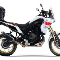 Egzoz ile uyumlu Yamaha Tenere 700 2019-2020, Dual Poppy, Egzoz yasal, onaylı, çıkarılabilir db killer ve bağlantı borulu susturucu 