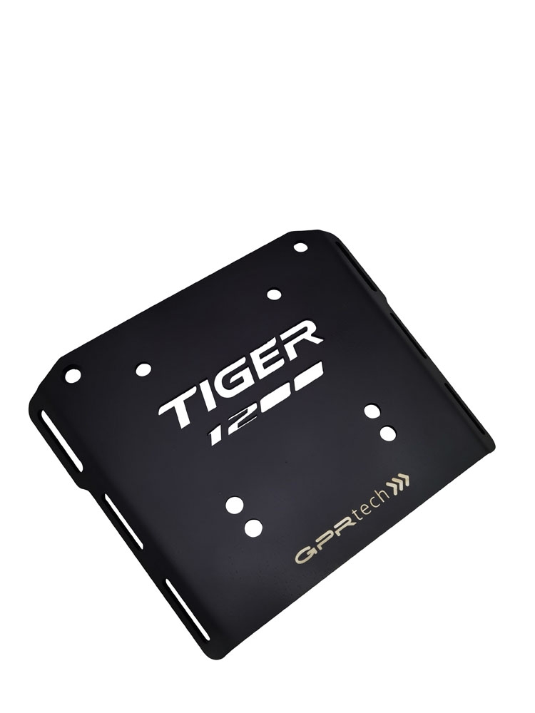 Topkoffer GPR TECH compatibel met  Triumph Tiger 1200 explorer 2017/2021 e4 Alüminyum üst kasa, siyah renk ve özel plaka dahildir Kapasite Litre 55