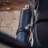 Egzoz ile uyumlu Triumph Tiger 850 2020-2024, Dual Inox, Egzoz yasal, onaylı, çıkarılabilir db killer ve bağlantı borulu susturucu 