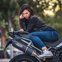 Egzoz ile uyumlu Triumph Tiger 900 2020-2023, Furore Evo4 Nero, Egzoz yasal, onaylı, çıkarılabilir db killer ve bağlantı borulu susturucu 