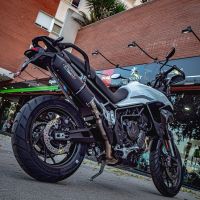 Egzoz ile uyumlu Triumph Tiger 900 2020-2023, Furore Evo4 Nero, Egzoz yasal, onaylı, çıkarılabilir db killer ve bağlantı borulu susturucu 