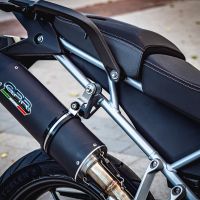 Egzoz ile uyumlu Triumph Tiger 850 2020-2024, Furore Evo4 Nero, Egzoz yasal, onaylı, çıkarılabilir db killer ve bağlantı borulu susturucu 
