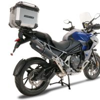 Egzoz ile uyumlu Triumph Tiger 1200 Gt - Rally 2022-2024, Furore Evo4 Nero, Egzoz yasal, onaylı, çıkarılabilir db killer ve bağlantı borulu susturucu 