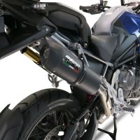 Egzoz ile uyumlu Triumph Tiger 1200 Gt - Rally 2022-2024, Furore Evo4 Nero, Egzoz yasal, onaylı, çıkarılabilir db killer ve bağlantı borulu susturucu 