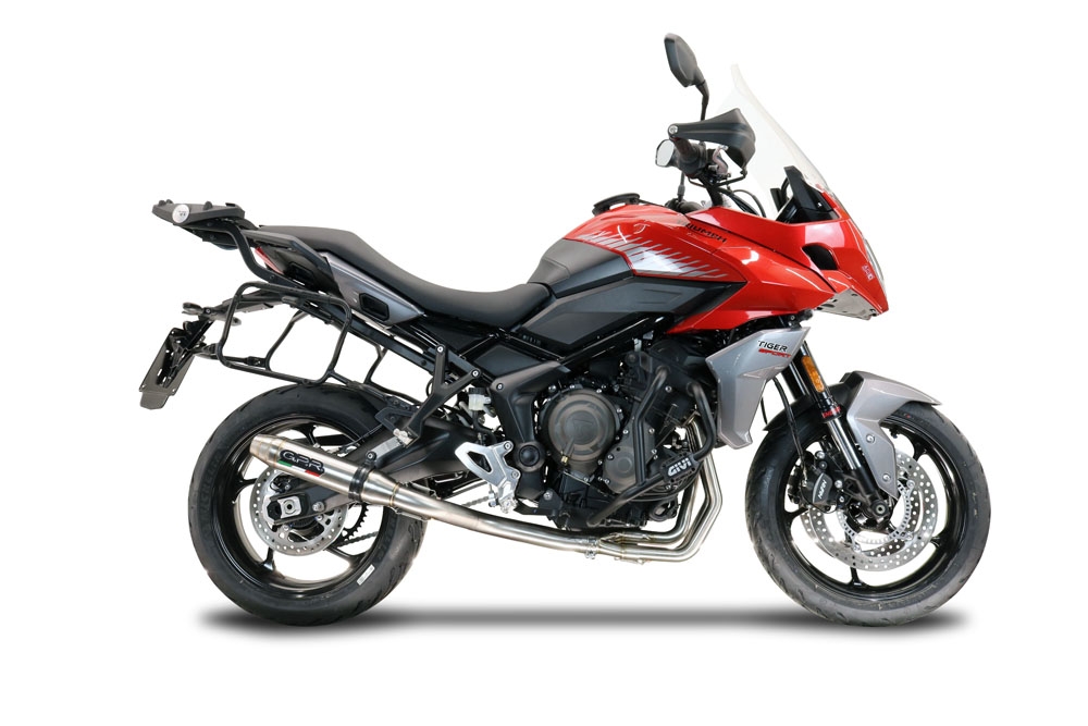 Egzoz ile uyumlu Triumph Tiger Sport 660 2022-2024, Deeptone Inox, Yalnızca gürültü için onaylanan sistem, AB dışındaki pazarlar için geçerlidir Tam hat, susturucu artı toplayıcı 