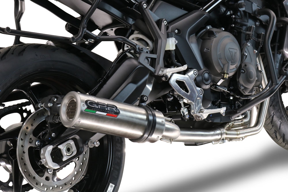 Egzoz ile uyumlu Triumph Tiger Sport 660 2022-2024, M3 Inox , Yalnızca gürültü için onaylanan sistem, AB dışındaki pazarlar için geçerlidir Tam hat, susturucu artı toplayıcı 