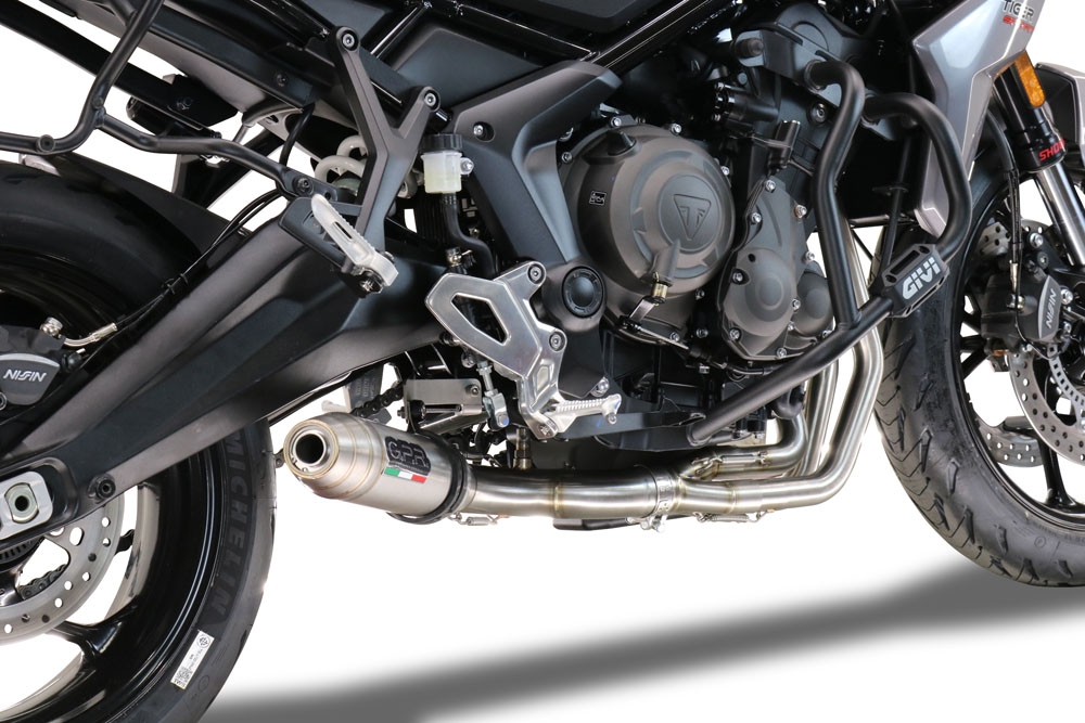 Egzoz ile uyumlu Triumph Trident 660 2021-2024, Deeptone Inox, Yalnızca gürültü için onaylanan sistem, AB dışındaki pazarlar için geçerlidir Tam hat, susturucu artı toplayıcı 