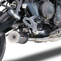 Egzoz ile uyumlu Triumph Tiger Sport 660 2022-2024, M3 Black Titanium, Yalnızca gürültü için onaylanan sistem, AB dışındaki pazarlar için geçerlidir Tam hat, susturucu artı toplayıcı 