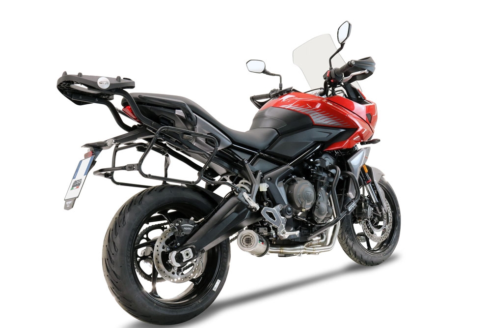 Egzoz ile uyumlu Triumph Tiger Sport 660 2022-2024, M3 Inox , Yalnızca gürültü için onaylanan sistem, AB dışındaki pazarlar için geçerlidir Tam hat, susturucu artı toplayıcı 