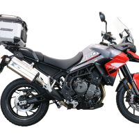 Topkoffer GPR TECH compatibel met  Triumph Tiger 850 Sport 2020/2024 e5 Alüminyum üst çanta, özel plaka dahil gümüş rengi Kapasite Litre 35