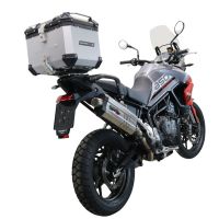 Topkoffer GPR TECH compatibel met  Triumph Tiger 1200 Gt - Rally 2022/2024 e5 Alüminyum üst çanta, özel plaka dahil gümüş rengi Kapasite Litre 35