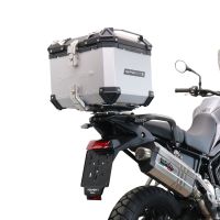 Topkoffer GPR TECH compatibel met  Triumph Tiger 1200 Gt - Rally 2022/2024 e5 Alüminyum üst çanta, özel plaka dahil gümüş rengi Kapasite Litre 35