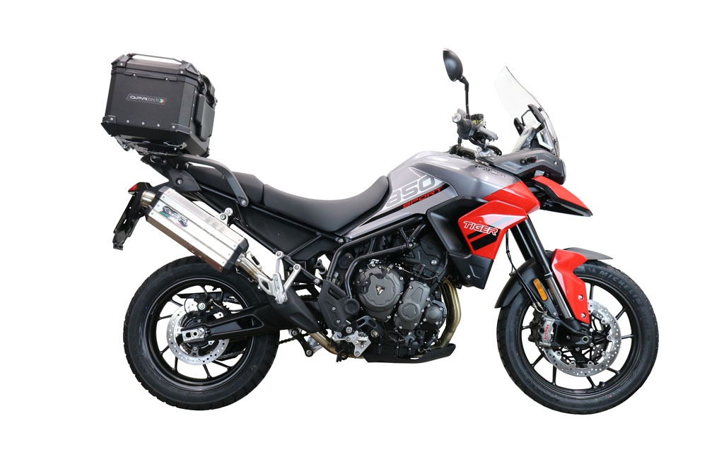 Topkoffer GPR TECH compatibel met  Triumph Tiger 1200 Gt - Rally 2022/2024 e5 Alüminyum üst kasa, siyah renk ve özel plaka dahildir Kapasite Litre 35