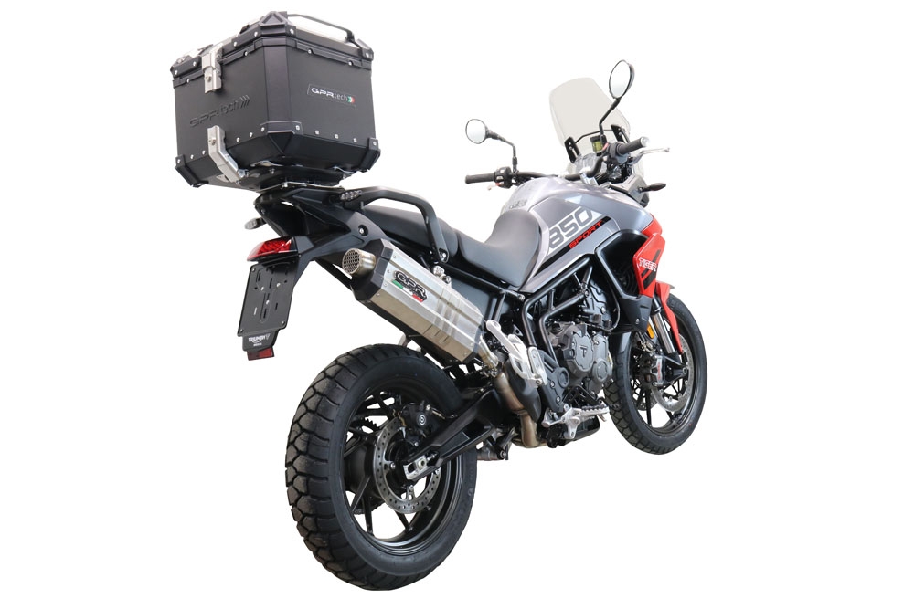 Topkoffer GPR TECH compatibel met  Triumph Tiger 1200 Gt - Rally 2022/2024 e5 Alüminyum üst kasa, siyah renk ve özel plaka dahildir Kapasite Litre 35