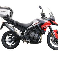 Topkoffer GPR TECH compatibel met  Triumph Tiger 850 Sport 2020/2024 e5 Alüminyum üst çanta, özel plaka dahil gümüş rengi Kapasite Litre 45