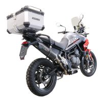 Topkoffer GPR TECH compatibel met  Triumph Tiger 850 Sport 2020/2024 e5 Alüminyum üst çanta, özel plaka dahil gümüş rengi Kapasite Litre 55