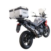 Topkoffer GPR TECH compatibel met  Triumph Tiger 850 Sport 2020/2024 e5 Alüminyum üst çanta, özel plaka dahil gümüş rengi Kapasite Litre 55