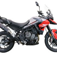 Egzoz ile uyumlu Triumph Tiger 850 2020-2024, Furore Evo4 Nero, Egzoz yasal, onaylı, çıkarılabilir db killer ve bağlantı borulu susturucu 