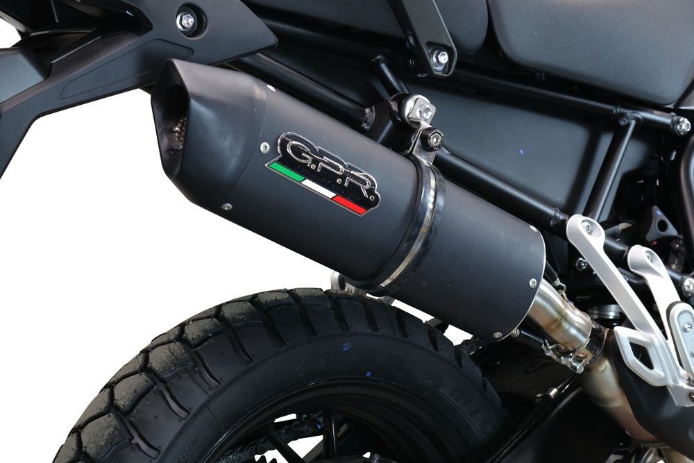 Egzoz ile uyumlu Triumph Tiger 850 2020-2024, Furore Evo4 Nero, Egzoz yasal, onaylı, çıkarılabilir db killer ve bağlantı borulu susturucu 