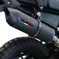 Egzoz ile uyumlu Triumph Tiger 850 2020-2024, Furore Evo4 Nero, Egzoz yasal, onaylı, çıkarılabilir db killer ve bağlantı borulu susturucu 
