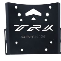 GPR TECH compatible with  Benelli Trk 502 2021/2024 e5 GPR TECH SPECIFIC TITANIUM PLATE TOP CASE-ALPITECH 35/55 LT compatible with original luggage rack,titanium made with 4 anchor points