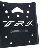 GPR TECH compatible with  Benelli Trk 502 2021/2024 e5 GPR TECH SPECIFIC TITANIUM PLATE TOP CASE-ALPITECH 35/55 LT compatible with original luggage rack,titanium made with 4 anchor points