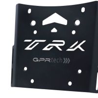 GPR TECH compatible with  Benelli Trk 502 2021/2024 e5 GPR TECH SPECIFIC TITANIUM PLATE TOP CASE-ALPITECH 35/55 LT compatible with original luggage rack,titanium made with 4 anchor points