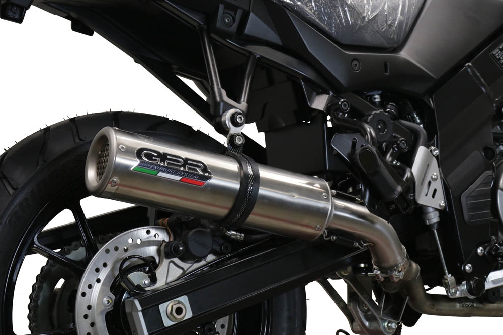 Exhaust compatible with Suzuki V-Strom DL650 2017-2020, M3 Inox , Mid-full system exhaust legal for UK and non-EU markets including removable db killer 