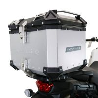 Topkoffer GPR TECH compatibel met  Suzuki V-Strom Dl 650 2021/2024 e5 Alüminyum üst çanta, özel plaka dahil gümüş rengi Kapasite Litre 35