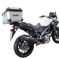 Topkoffer GPR TECH compatibel met  Suzuki V-Strom Dl 1000 2017/2019 e4 Alüminyum üst çanta, özel plaka dahil gümüş rengi Kapasite Litre 55