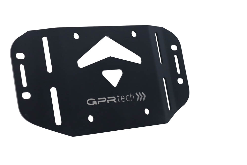GPR TECH compatible with  Kawasaki Gtr 1400 2015/2016 GPR TECH Specific fitting plate Top Case ALPITECH 35 LT compatible with original luggage rack,stainless steel made with 4 anchor points