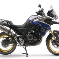 Egzoz ile uyumlu Voge 525DSX 2023-2024, Dual Inox, Egzoz yasal, onaylı, çıkarılabilir db killer ve bağlantı borulu susturucu 