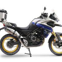 Topkoffer GPR TECH compatibel met  Voge 525DSX 2023/2025 e5 Alüminyum üst çanta, özel plaka dahil gümüş rengi Kapasite Litre 55