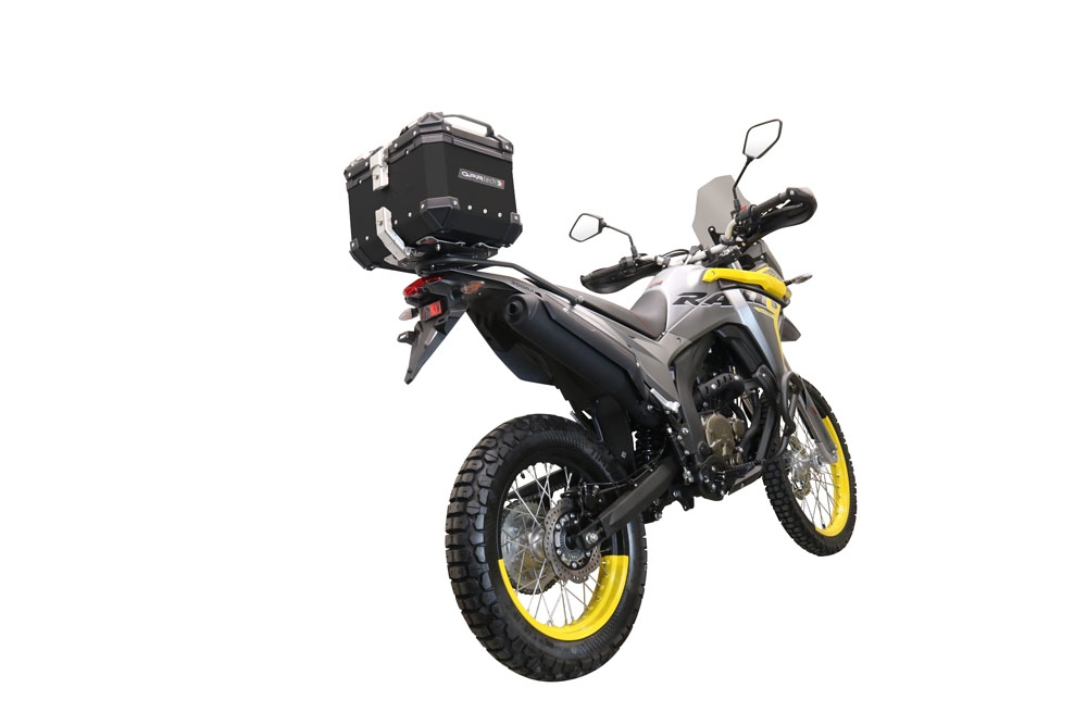 Topkoffer GPR TECH compatibel met  Voge 300Rally 2022/2024 e5 Alüminyum üst kasa, siyah renk ve özel plaka dahildir Kapasite Litre 26