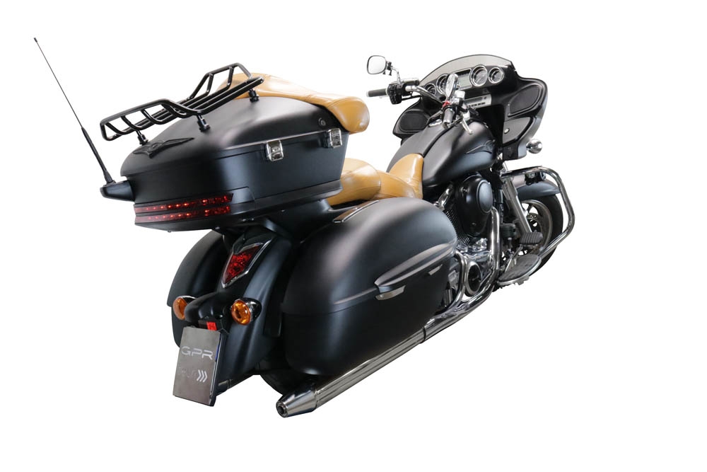 Egzoz ile uyumlu Kawasaki Vulcan VN 1700 Voyager ABS 2011-2016, Maxy Deeptone Cruiser, Homologe sistem Susturucu ve özel bağlantı borusu 