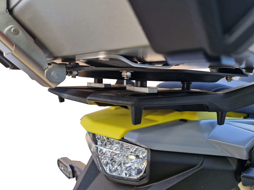 Topkoffer GPR TECH compatibel met  Suzuki V-STROM DL 800 DE - SE 2023-2025 e5 Alüminyum üst kasa, siyah renk ve özel plaka dahildir Kapasite Litre 55