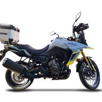 Topkoffer GPR TECH compatibel met  Suzuki V-Strom Dl 1000 2017/2019 e4 Alüminyum üst çanta, özel plaka dahil gümüş rengi Kapasite Litre 45
