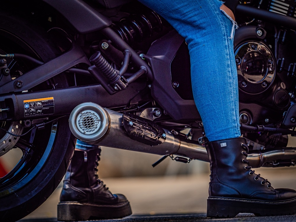 Egzoz ile uyumlu Kawasaki Vulcan 650 S 2021-2023, Powercone Evo, Yalnızca gürültü için onaylanan sistem, AB dışındaki pazarlar için geçerlidir Tam hat, susturucu artı toplayıcı 
