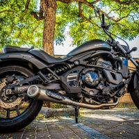 Egzoz ile uyumlu Kawasaki Vulcan 650 S 2021-2023, Powercone Evo, Yalnızca gürültü için onaylanan sistem, AB dışındaki pazarlar için geçerlidir Tam hat, susturucu artı toplayıcı 