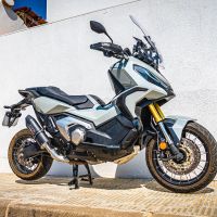 Egzoz ile uyumlu Honda X-Adv 750 2021-2024, Furore Evo4 Nero, Egzoz yasal, onaylı, çıkarılabilir db killer ve bağlantı borulu susturucu 