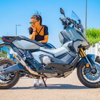 Egzoz ile uyumlu Honda Forza 750 2021-2024, Powercone Evo, Egzoz yasal, onaylı, çıkarılabilir db killer ve bağlantı borulu susturucu 