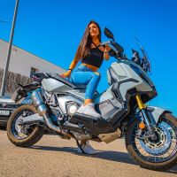 Egzoz ile uyumlu Honda Forza 750 2021-2024, Satinox, Egzoz yasal, onaylı, çıkarılabilir db killer ve bağlantı borulu susturucu 