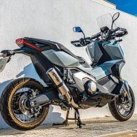 Egzoz ile uyumlu Honda Forza 750 2021-2024, M3 Titanium Natural, Egzoz yasal, onaylı, çıkarılabilir db killer ve bağlantı borulu susturucu 
