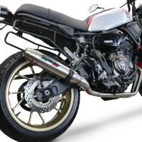 Egzoz ile uyumlu Yamaha Xsr 700 2021-2024, Deeptone Inox, Yalnızca gürültü için onaylanan sistem, AB dışındaki pazarlar için geçerlidir Tam hat, susturucu artı toplayıcı 