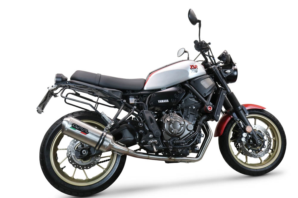 Egzoz ile uyumlu Yamaha Xsr 700 2021-2024, Satinox , Homologe edilmemiş dbkiller ile yarış sistemi Tam hat, susturucu artı toplayıcı 