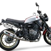Egzoz ile uyumlu Yamaha Xsr 700 2021-2024, Satinox , Homologe edilmemiş dbkiller ile yarış sistemi Tam hat, susturucu artı toplayıcı 