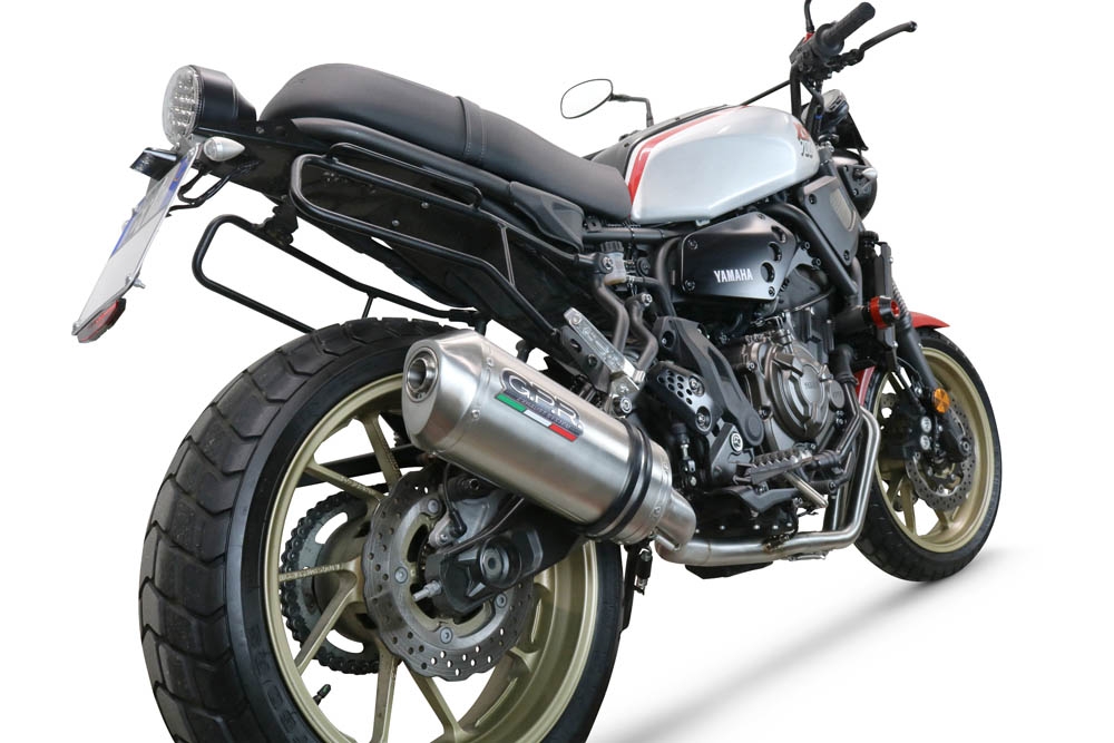 Egzoz ile uyumlu Yamaha Xsr 700 2021-2024, Satinox , Homologe edilmemiş dbkiller ile yarış sistemi Tam hat, susturucu artı toplayıcı 