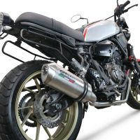 Egzoz ile uyumlu Yamaha Xsr 700 2021-2024, Satinox , Homologe edilmemiş dbkiller ile yarış sistemi Tam hat, susturucu artı toplayıcı 