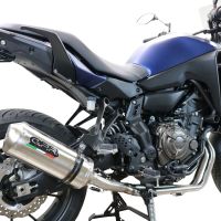 Egzoz ile uyumlu Yamaha Tracer 7 2021-2024, Satinox , Homologe edilmemiş dbkiller ile yarış sistemi Tam hat, susturucu artı toplayıcı 